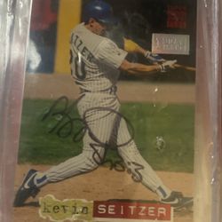 Kevin Seitzer Signed Baseball Card