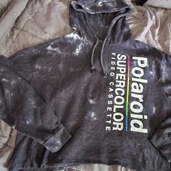 Black Cropped Sweatshirt By Polaroid 