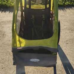 InStep Sync Singleton Bike Trailer with Hitch  Coupler - Green & Gray