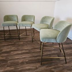 Set of Counter Stools Velvet - Free Delivery
