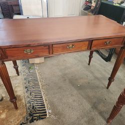 Victorian desk and 2 chairs