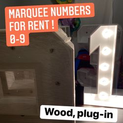 Marquee Numbers. 