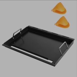 Full-Size Griddle Inserts for Weber Spirit 200 Spirit II 200 Series Grills Nonstick Flat Top Griddle with Handles for Weber Spirit E-210 E-220 S-210 S