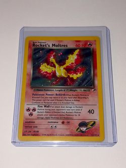 Rocket's Moltres Holo Rare Pokémon Card 12/132
