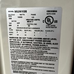 Electric Shop Heater& Specs