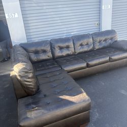 Leather 2 Piece Couch 