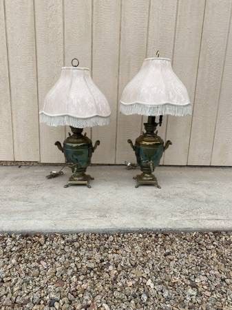 Freres Hazaz brass Samovar lamps