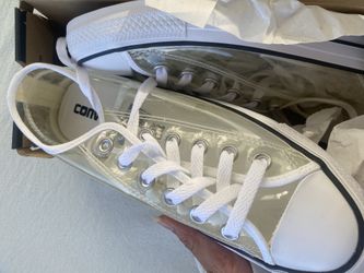 Clear / Transparent White Converse Sneakers Low-Tops