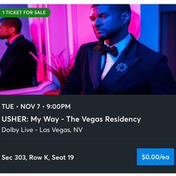 Usher - “My Way” Concert Tickets (Las Vegas)