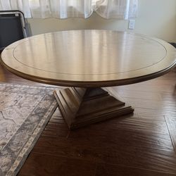 Round Wooden Table 42” Diameter 18” Height