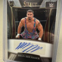 BRON BREAKKER 2022 PANINI SELECT WWE AUTO SIGNATURE SELECTIONS ROOKIE  #SN-BBK