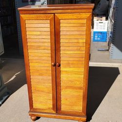 DVD Media Wood Storage Cabinet