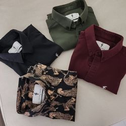 Mens Shirts (four total) size S-Stretch Slim Fit. Father Sons