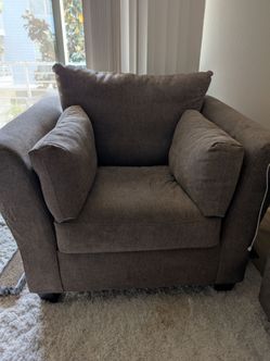 Chair and storage ottoman