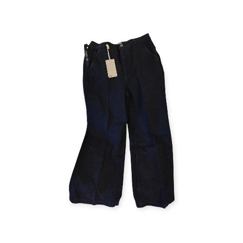 Paige Harper High Rise Wide Leg Jeans In Dark Amethyst