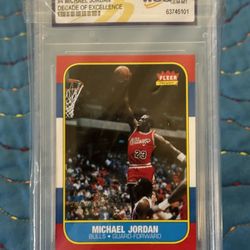 1(contact info removed) Decade of Excellence Fleer  Michael Jordan Rookie WCG Grade 10 Card