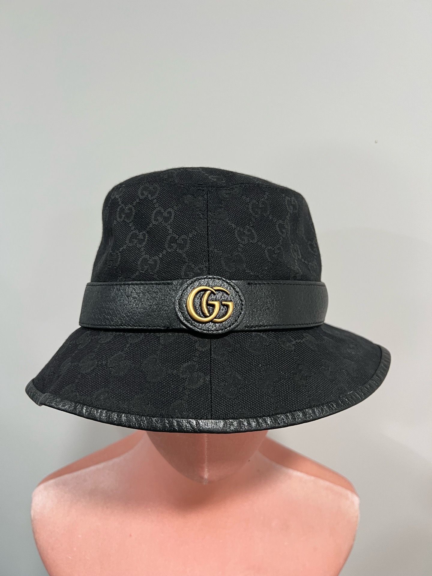 Gucci Add my interest ADD MY INTEREST Canvas GG Bucket Hat Black Size L 59CM