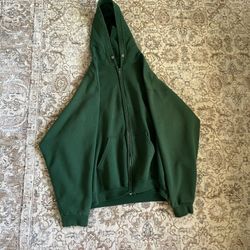 Green Zip Up Sweatshirt