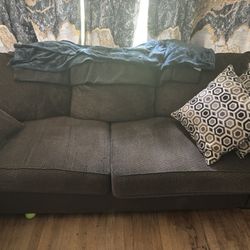 Suede/cloth couch and love seat Set