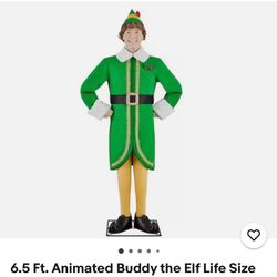 6.5 Ft. Animated Buddy the Elf Life Size Christmas I