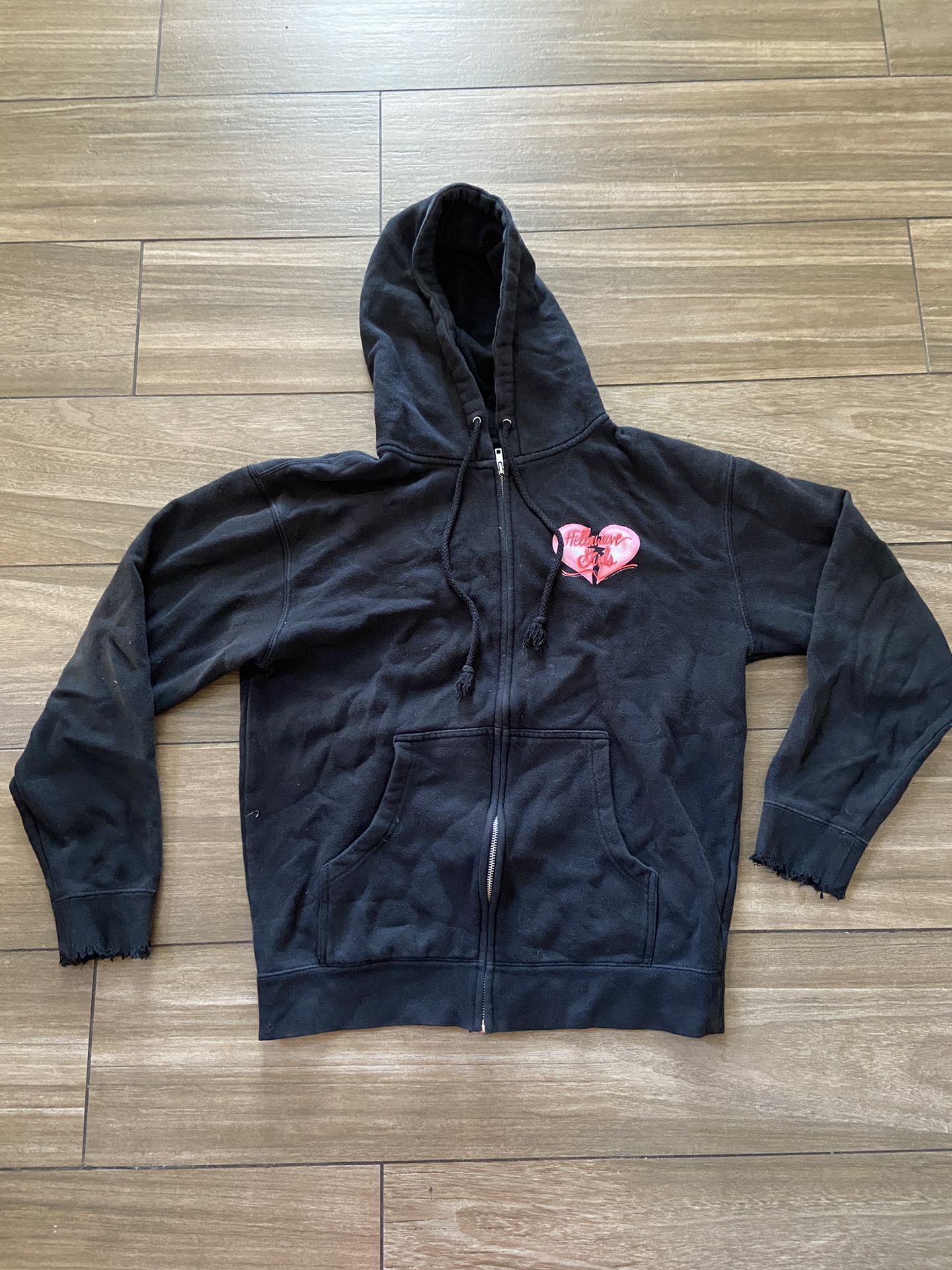 “Black Hellawave Girls” Zip-up Hoodie