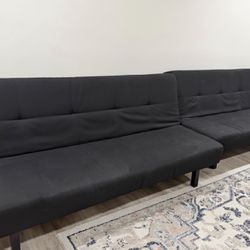 Two Black Futons