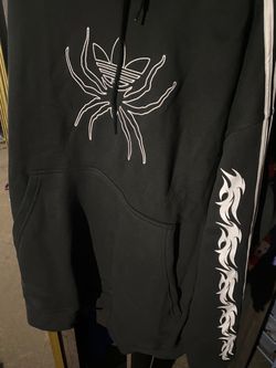 Adidas Black Hoodie Spider Graphic