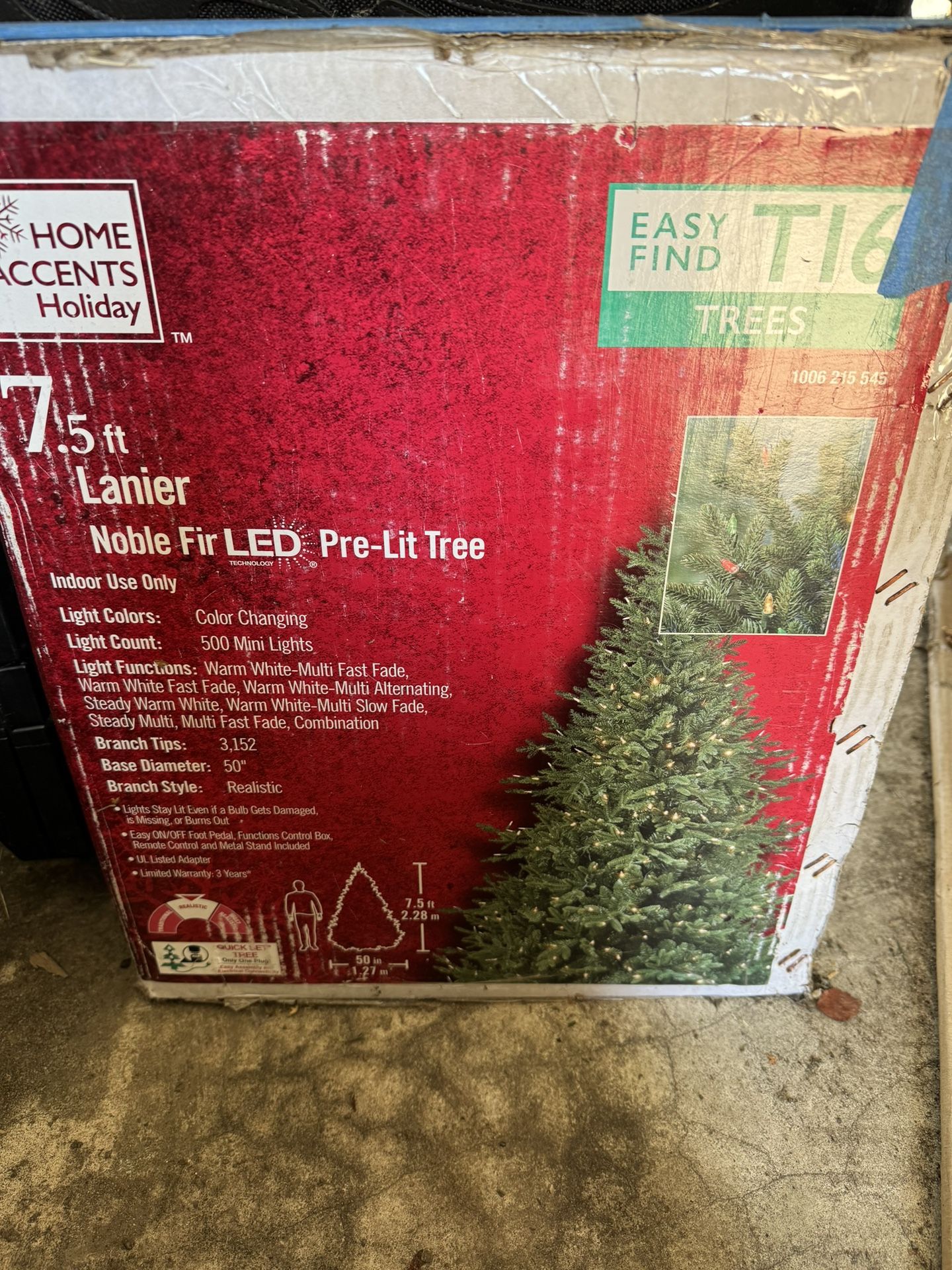 Fake Christmas Tree 7.5 Ft