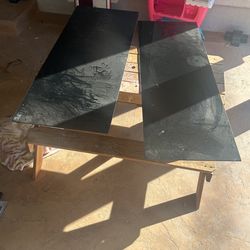Tv Stand And 3 Glass Shelves