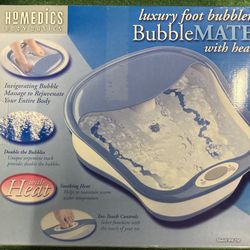 HOMEMEDICS Luxury Foot Bubbler BUBBLEMATE with Heat 