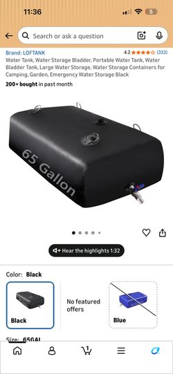 65 gallon water bladder