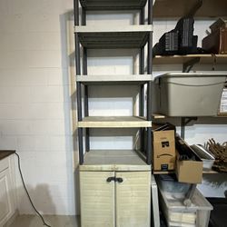 Plastic Stackable Storage Shelving Unit For Garage, Paint, Etc. 