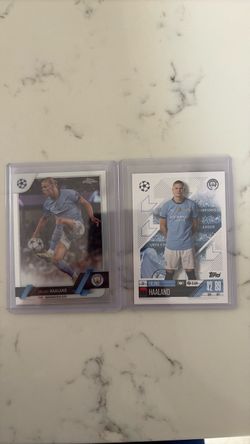 Erling Haaland Topps Trading Cards Lot of 2