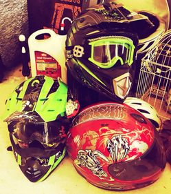 Motorcycle or dirt bike helmet