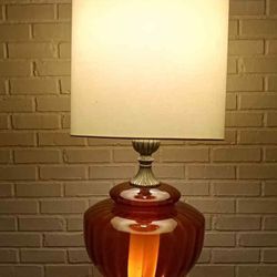 Awesome Amber MCM Table Lamp