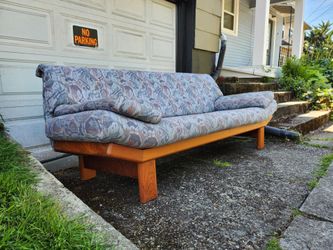 Vintage Danish Modern Teak Gondola Sofa
