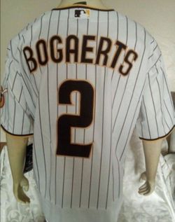 San Diego Padres Xander Bogaerts Pinstripe Home Jersey Men 44/L