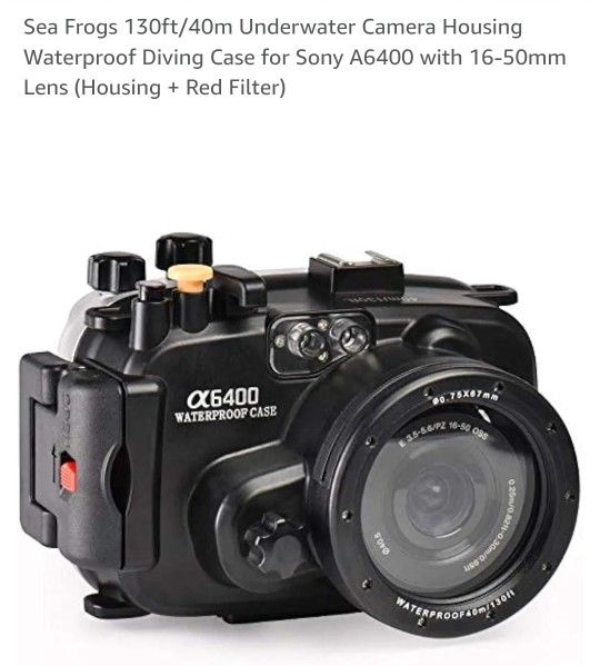 Sea Frogs Underwater Camera Housing Waterproof Diving Case for Sony A6400