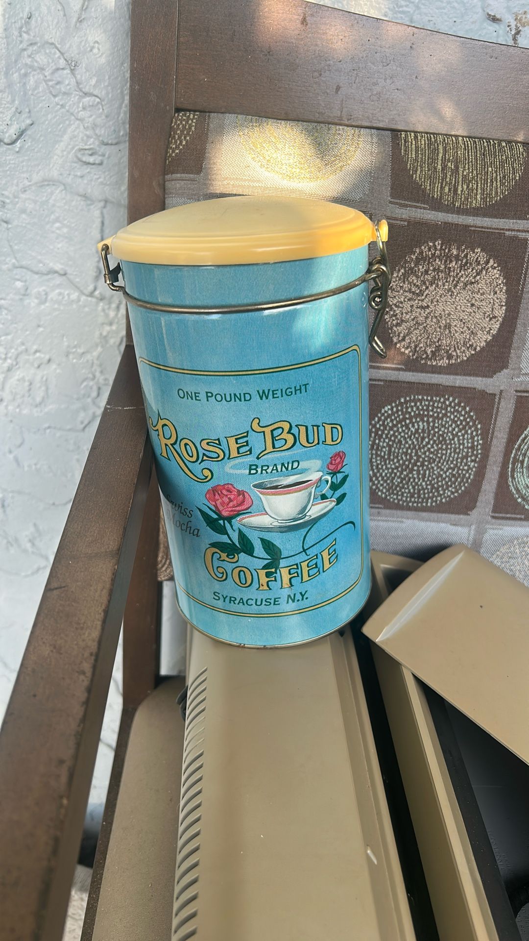 Vintage Rose Coffee Bud Container