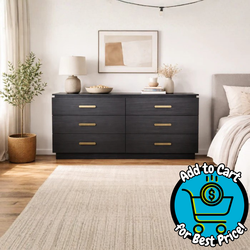 Four Hands 6-Drawer Dresser with Brass Pulls