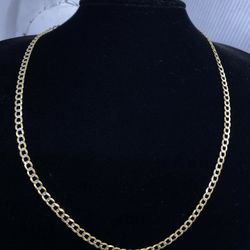 $1525 Yellow And White Two Tone Gold Cuban Necklace Chain 
