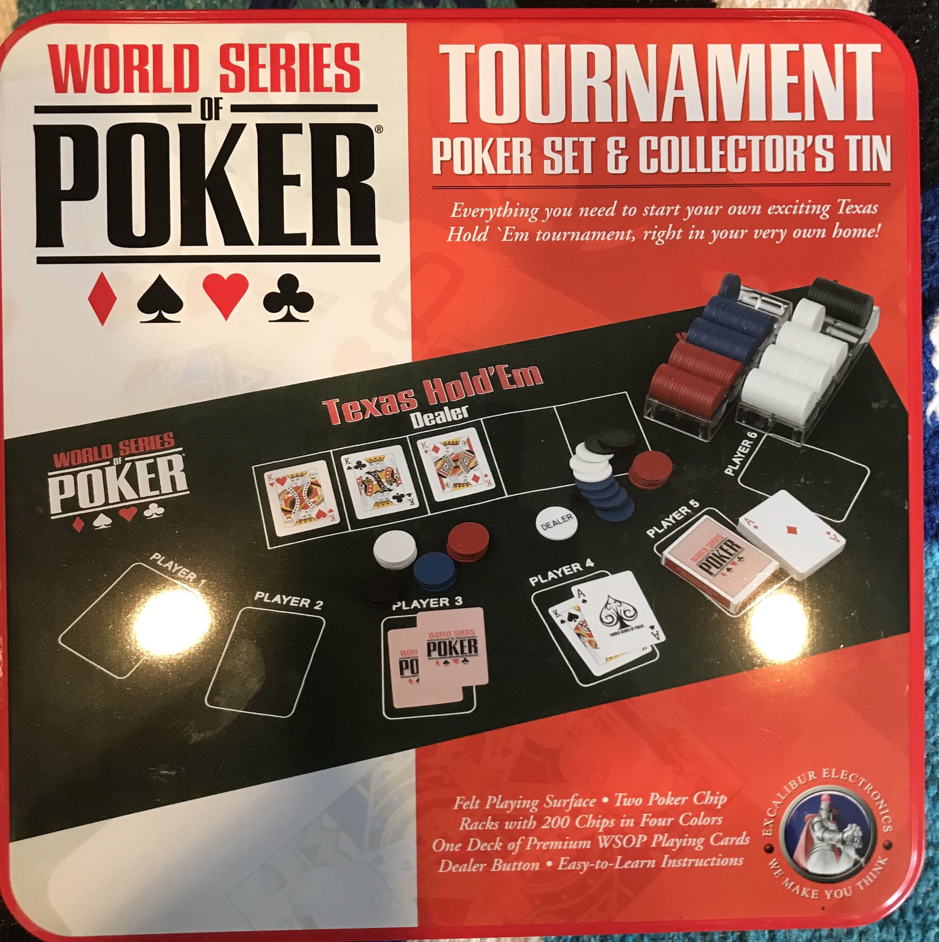 World Series tournament poker set and collectible tin