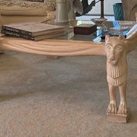 Bleached Wood Square Coffee Table