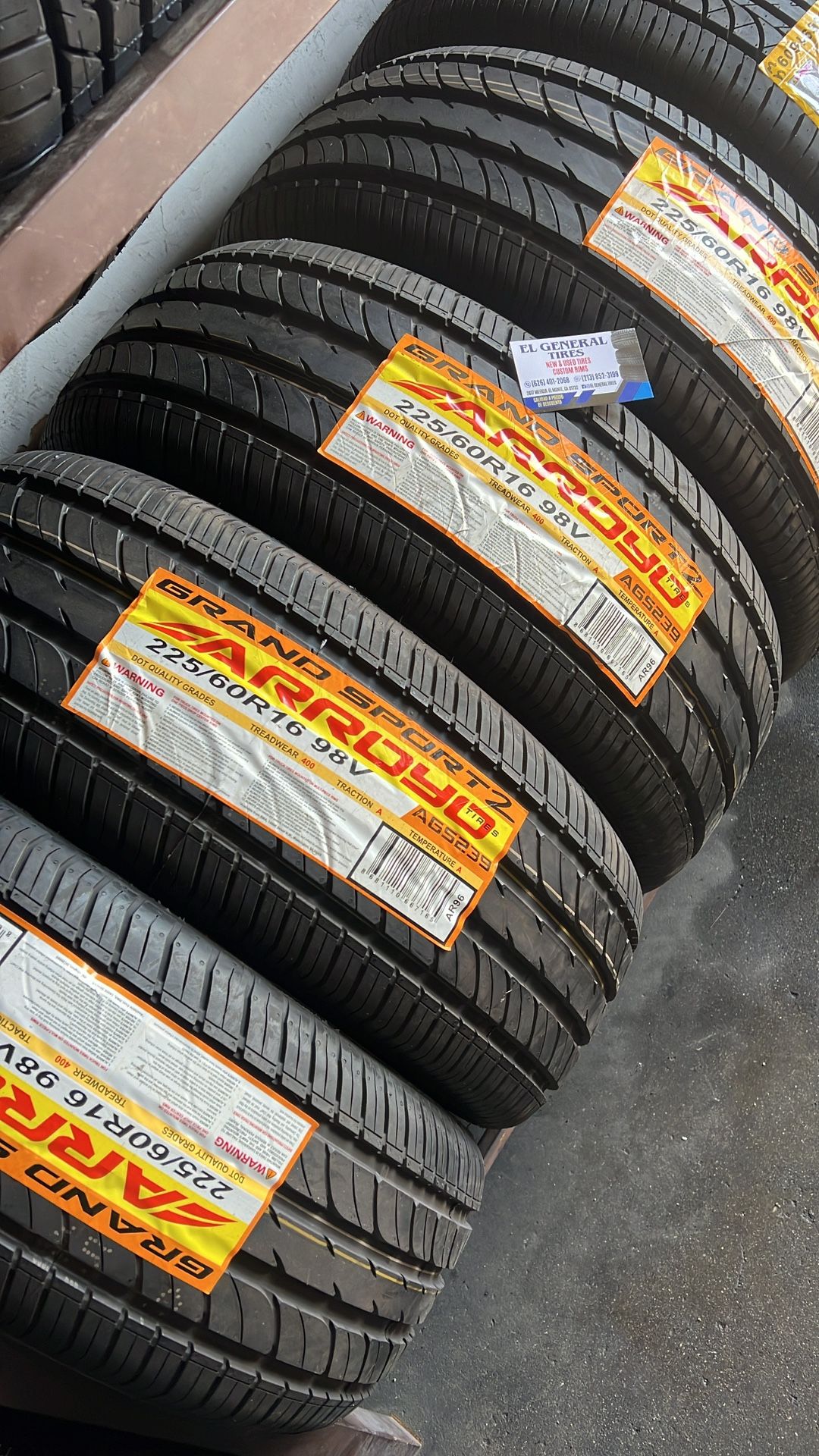 225/60/16 New Tires Set Of 4 Arroyo Installed And Balanced Set De 4 Llantas Nuevas Instaladas Y Balanceadas