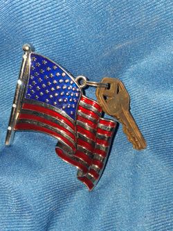 American Flag Enamel keychain