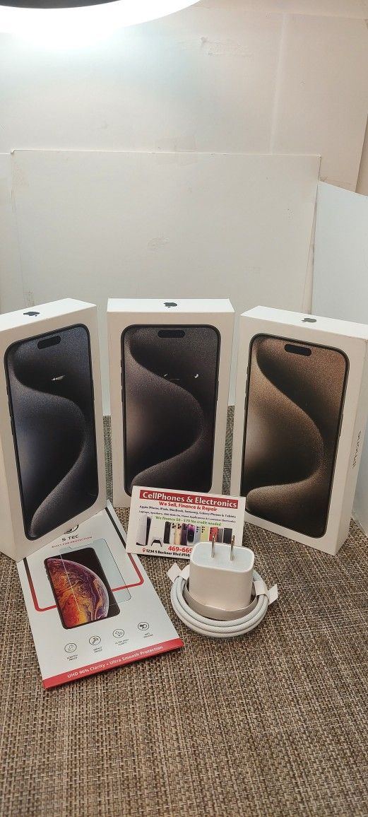 Iphone 15 Pro Max 256 Gb Brand New With Free  SP On Cash Deal $1069