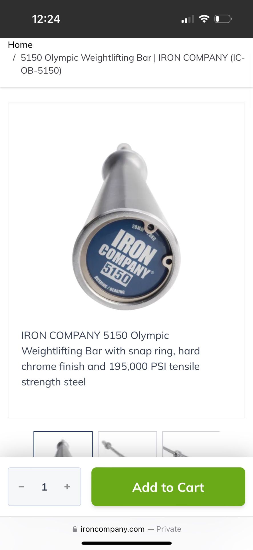 Iron Company  5150 Barbell
