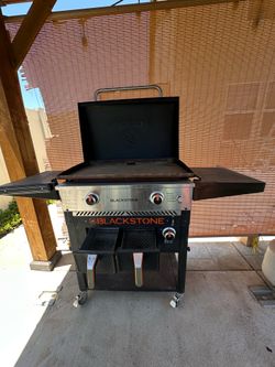 Black stone grill