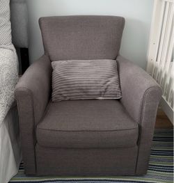 Gray Upholstered Accent Armchair