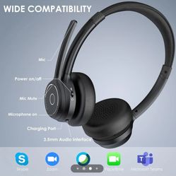 Wireless Headset with Noise Cancelling Microphone